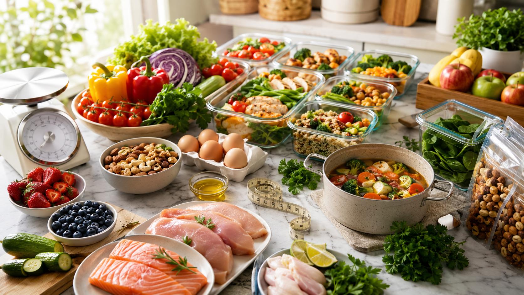 Подготовка продуктов и порций для диеты на неделю